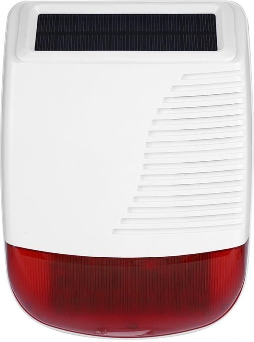 433 MHz draadloze buiten waterdichte zonne-energie licht geluid sirene alarm voor gsm [As Seen on Image]