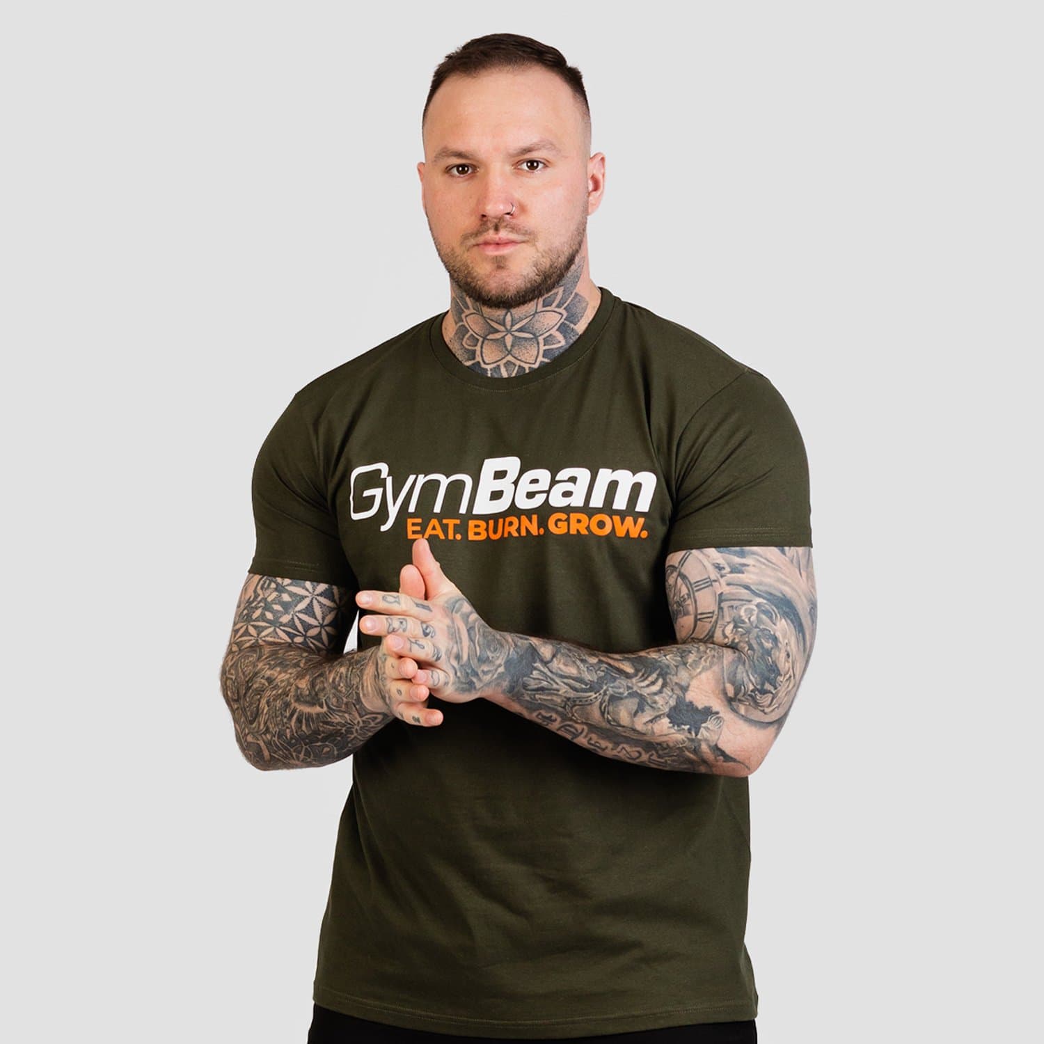 GymBeam Grow T-Shirt Militair Groen M