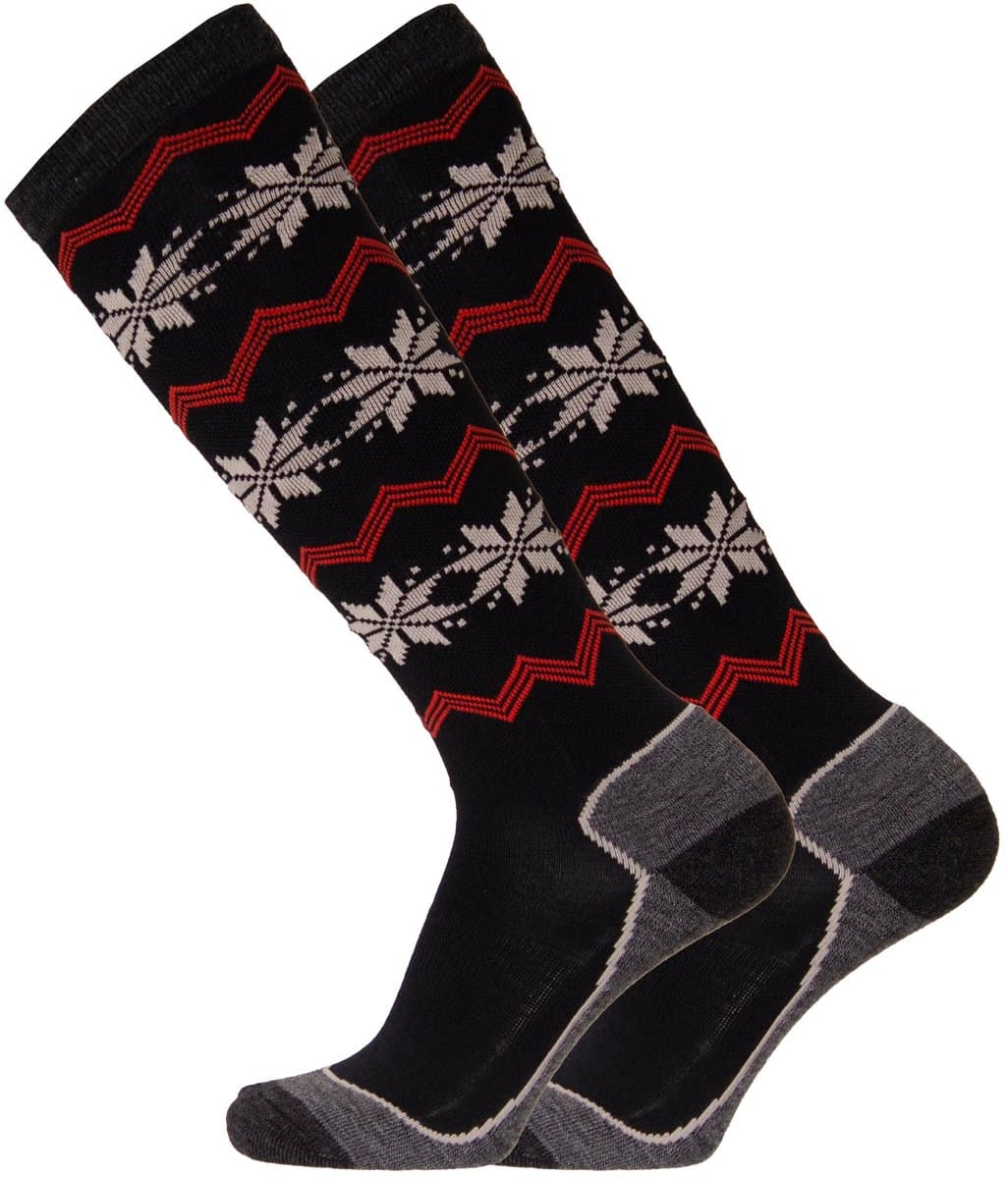 UphillSport - 2-Pack - Kota Merino Skisokken - Dunne Schacht - Drukregulerend - Heren / Dames - zwart - 47-50 - 9565