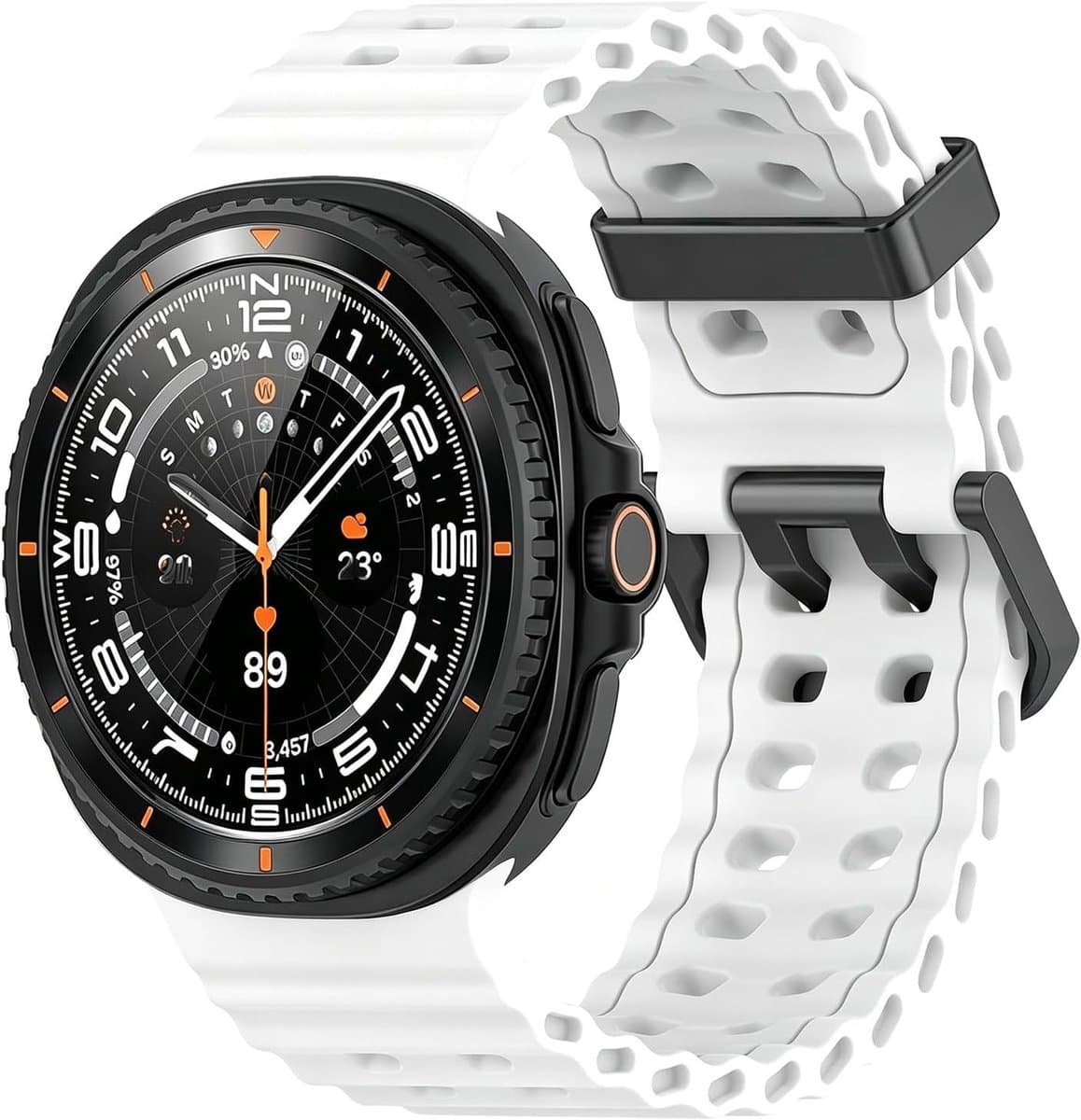 Zachte en Ademende Siliconen Sportband voor Samsung Galaxy Watch 8 Classic 46mm en 44mm, Geschikt voor Mannen en Vrouwen, Comfortabele Horlogeband voor Actieve Levensstijl