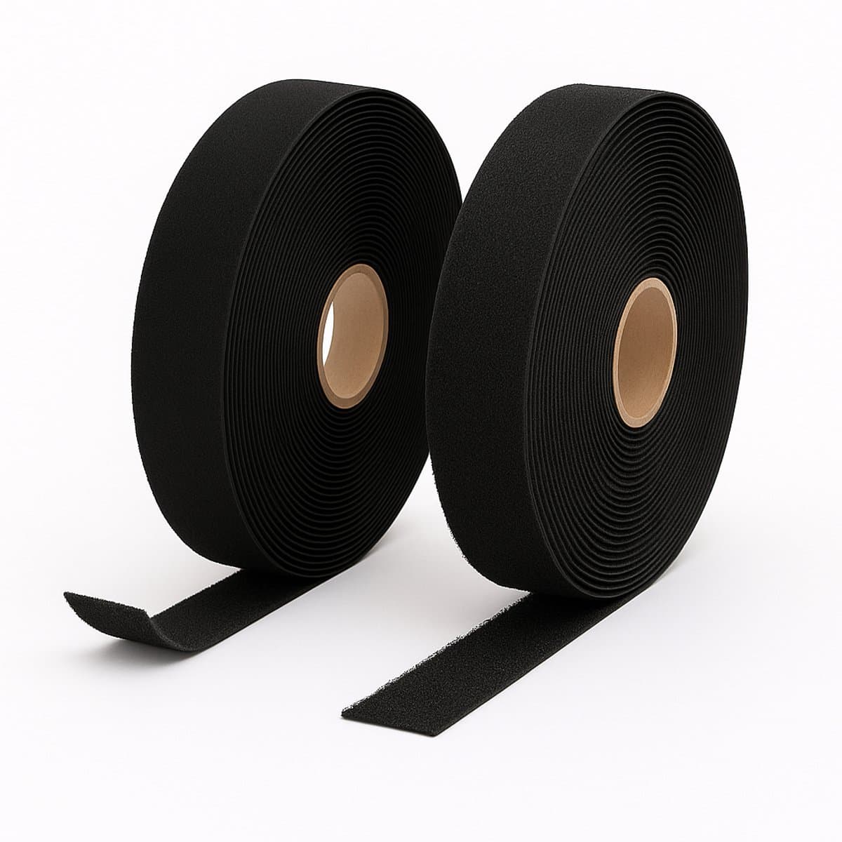 Klittenband Naaibaar 50mm - 25 Meter - Haak + Lus – Zwart – Bodutex