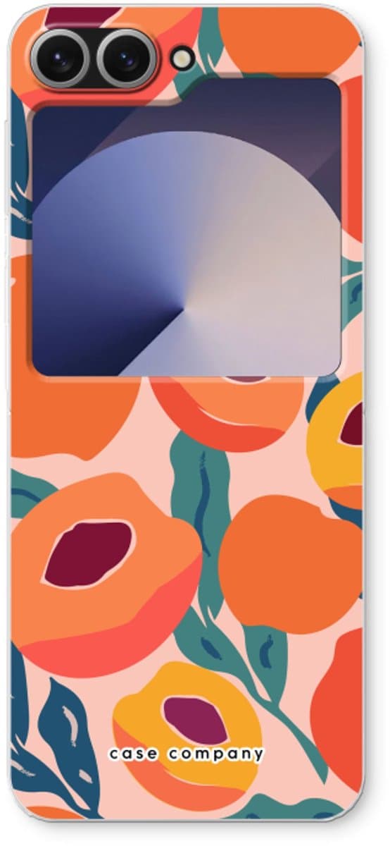 Case Company® - Hoesje geschikt voor Samsung Galaxy Z Flip6 hoesje - Perzik - Soft Cover Telefoonhoesje - Bescherming aan alle Kanten en Schermrand