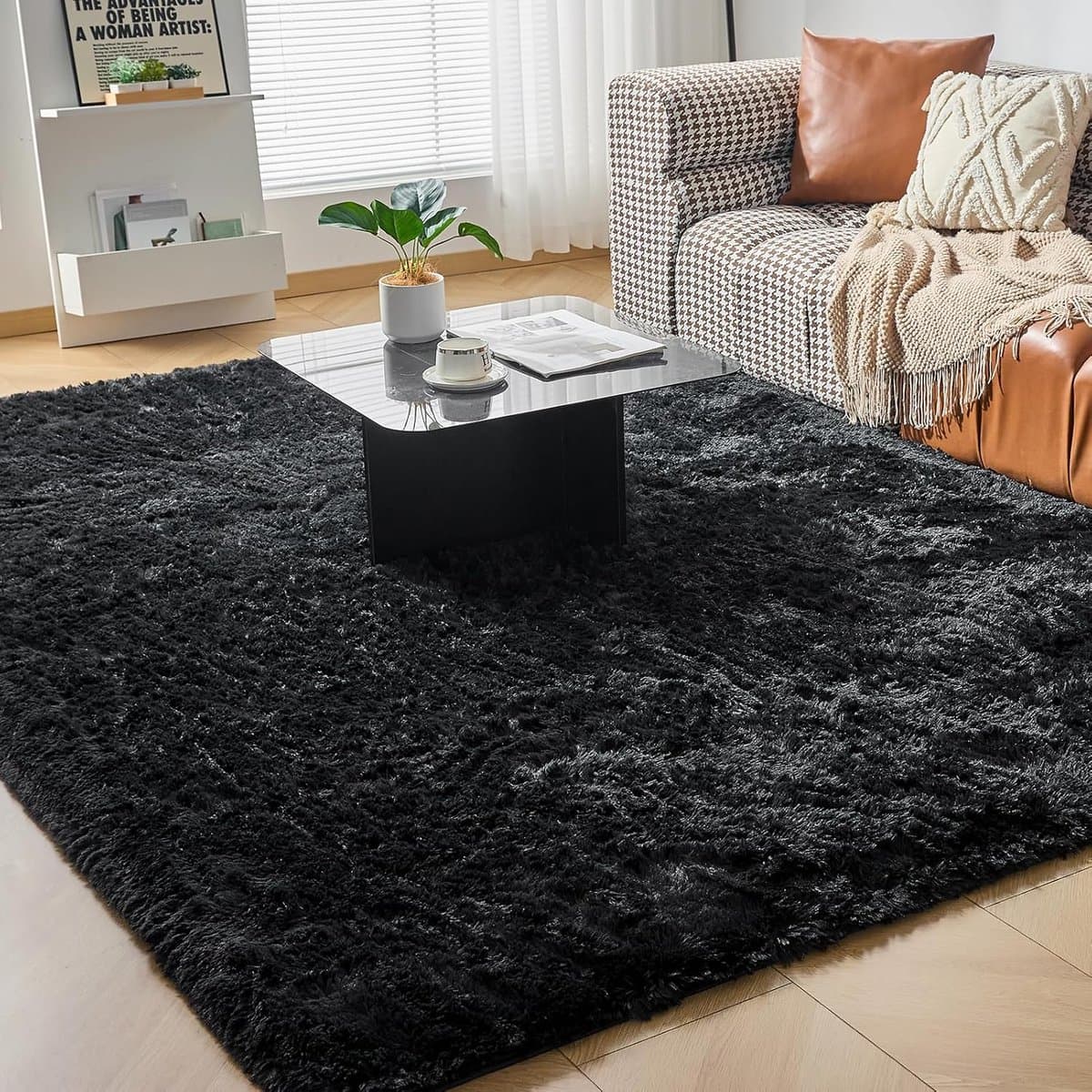 Slaapkamertapijt -90X150CM , super zachte pluizige tapijten, woonkamer, grote tapijten, fluwelen shag-tapijt, antislip tapijt, moderne indoor tapijten voor grote ruimtes, slaapkamer, shaggy tapijten,