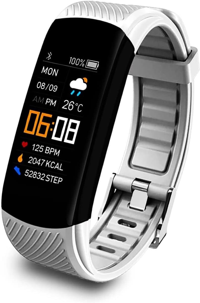 Activiteitstracker en Smartwatch voor Dames en Heren - Waterdichte Fitnesstracker met Hartslagmeter en Stappenteller