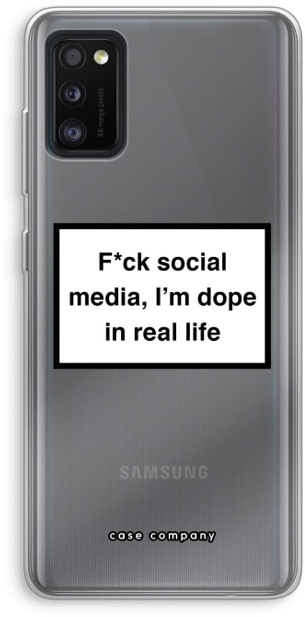 Case Company® - Hoesje geschikt voor Samsung Galaxy A41 hoesje - I'm dope - Soft Cover Telefoonhoesje - Bescherming aan alle Kanten en Schermrand