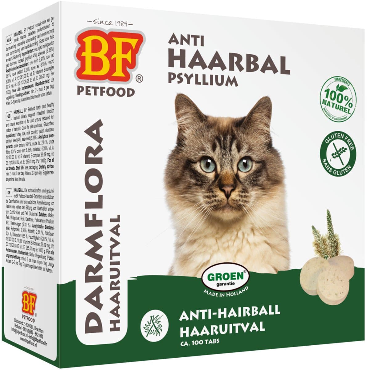 BF Petfood Anti Haarbal Tabletten - 16 x 100 stuks - Voordeelverpakking