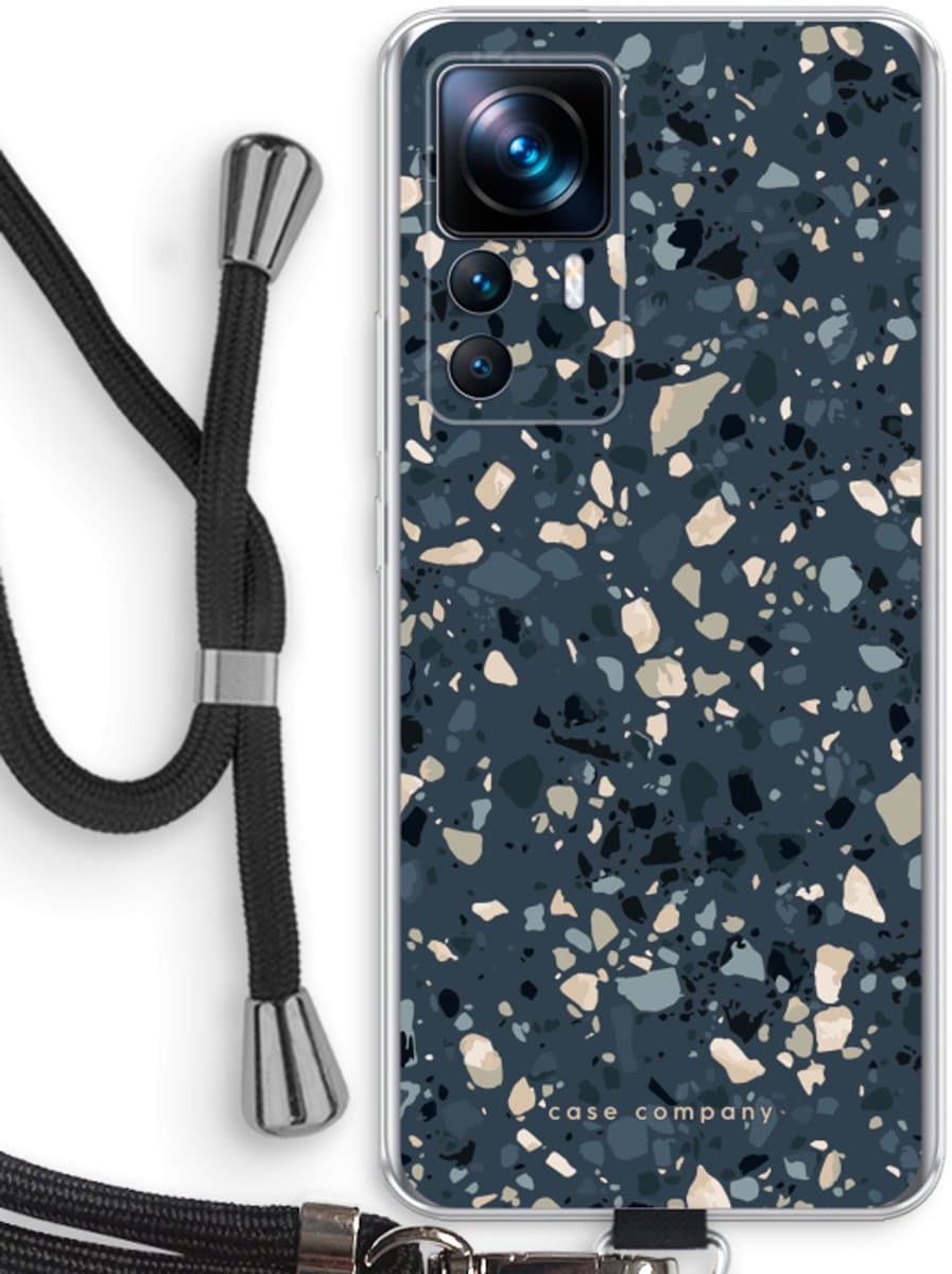 Case Company® - Hoesje met koord geschikt voor Xiaomi 12T Pro hoesje met Koord - Ocean - Telefoonhoesje met Zwart Koord - Bescherming aan alle Kanten en Over de Schermrand