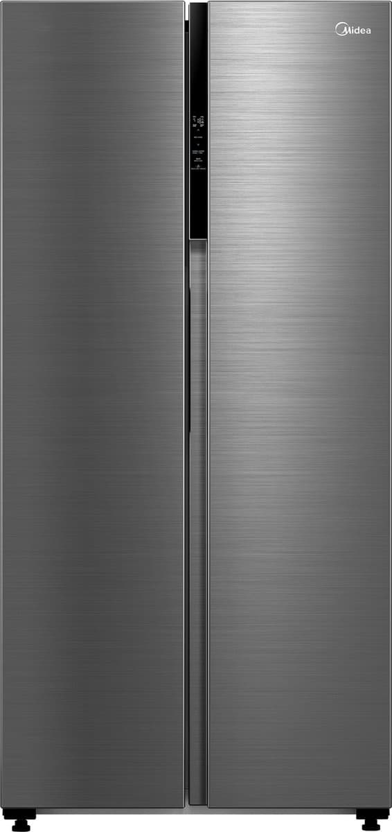 Midea MDRS619FIE46 side-by-side koel-vriescombinatie – 460 liter totaal, No Frost, slimme koelkast, roestvrij staal, E-label