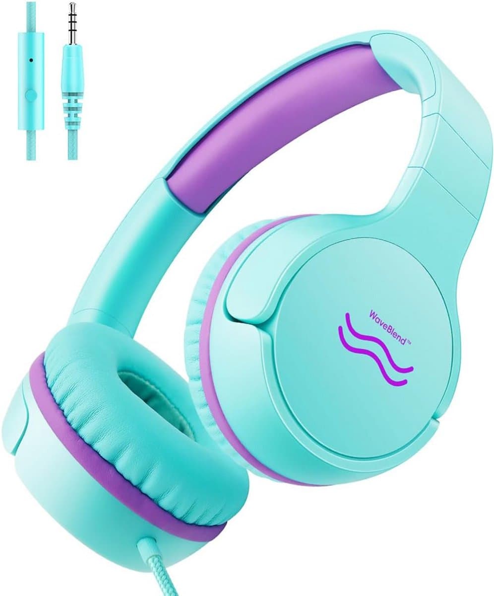 Bedrade Kinderkoptelefoon met Volumebegrenzing - Comfortabel en Duurzaam met 3,5 mm Jack