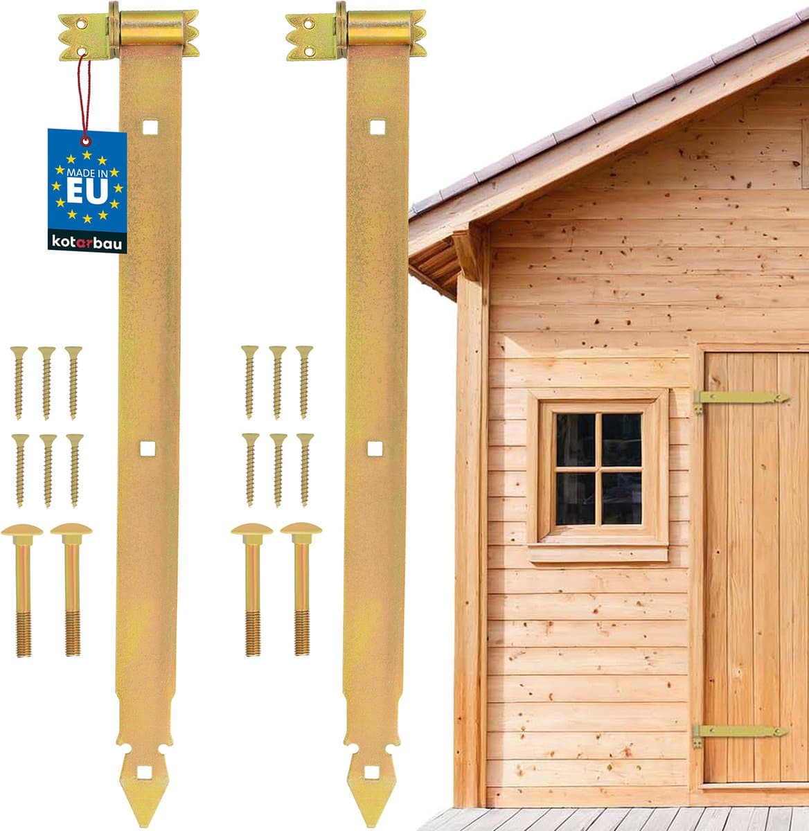 Kotarbau Zestaw - Zawias Pasowy - 600mm - Goud - Staal