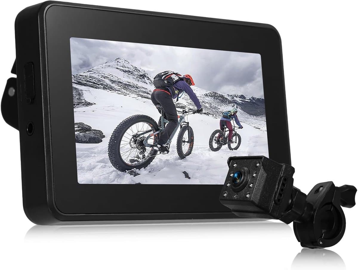 Fiets Achteruitrijcamera met Monitor en Nachtzicht voor Stuur