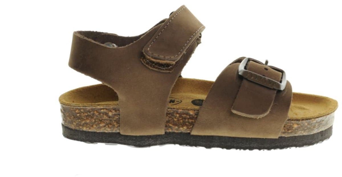 Kindersandalen Nubuck Bruin Leder maat 34