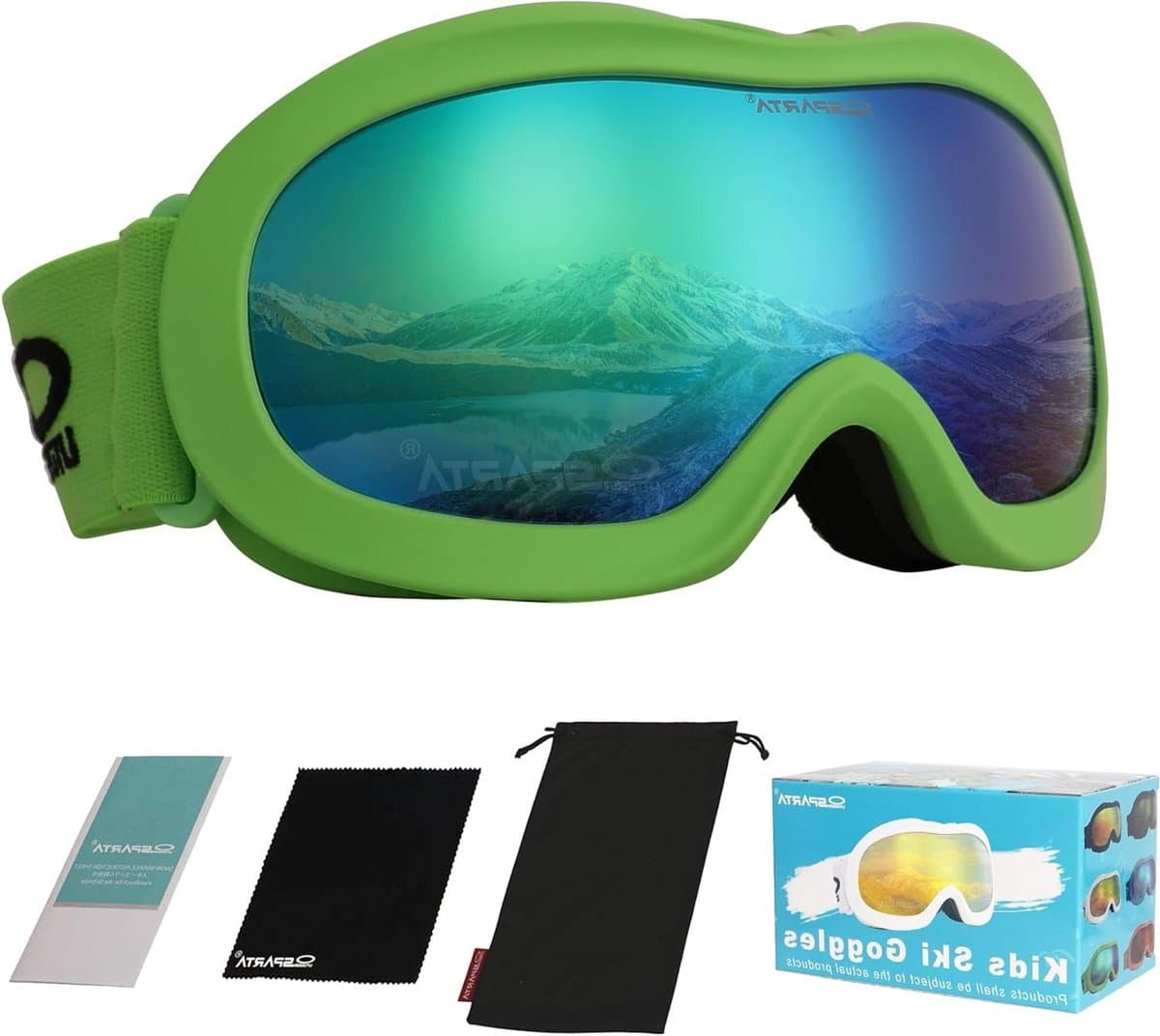 Skibril Kinderen - Sneeuwbril Jeugd - Wintersport Bescherming - Dubbele Laag Lens - Universeel - Gekleurd