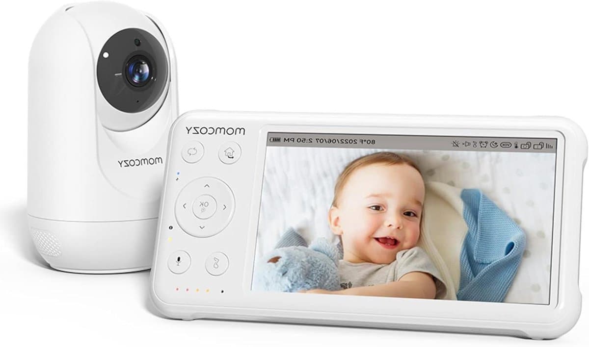 Babyfoon Met Camera - Videobabyfoon Monitor - Baby In De Gaten - Geen Wifi Nodig - 5 Inch HD Scherm