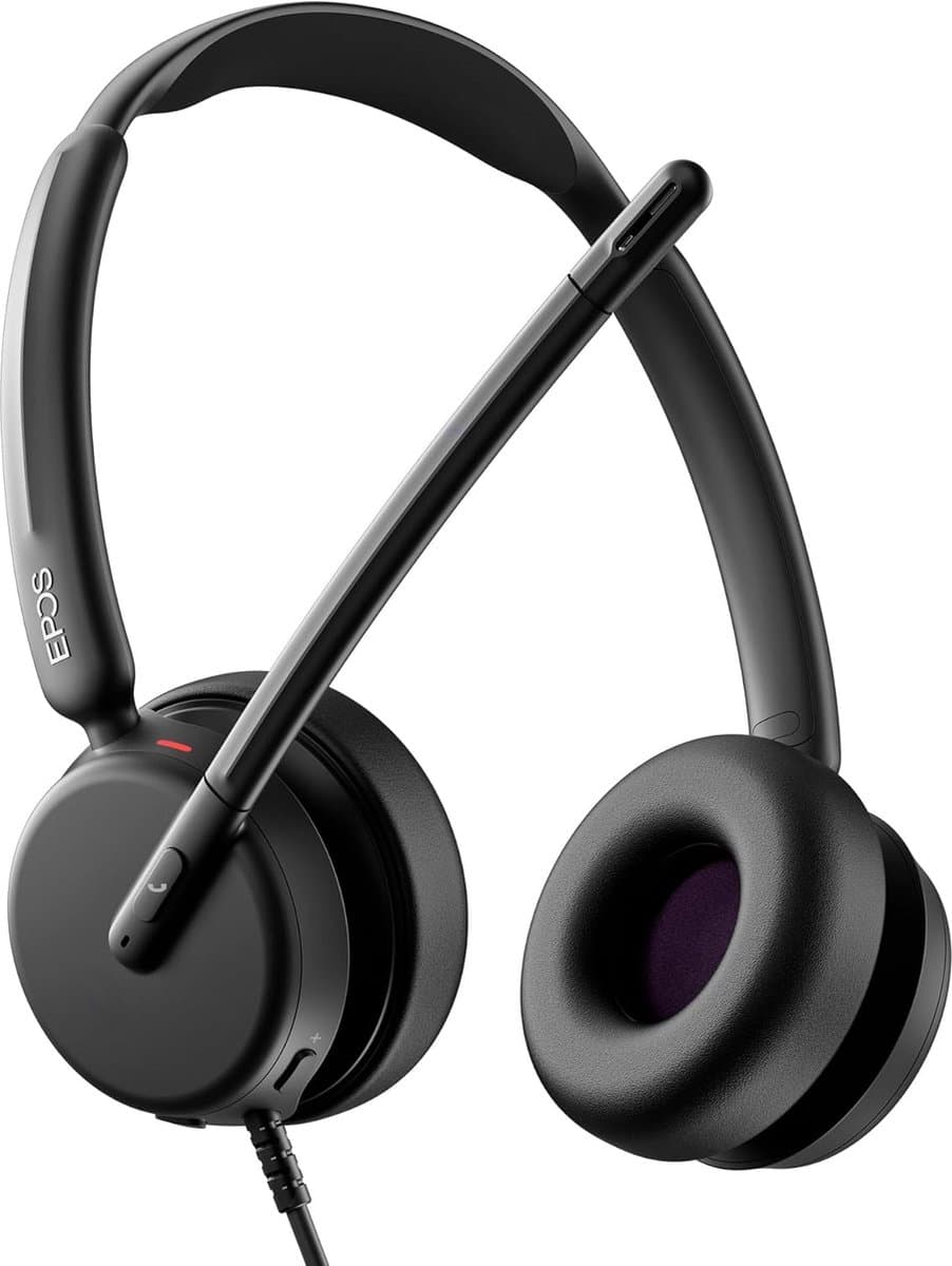 Thijox - EPOS Impact 460 Binaurale On-Ear Headset met Dual Microfoon, Ruisonderdrukking, USB-C/USB-A, Ideaal voor Thuiswerken, Plug-and-Play, Zoom, UC