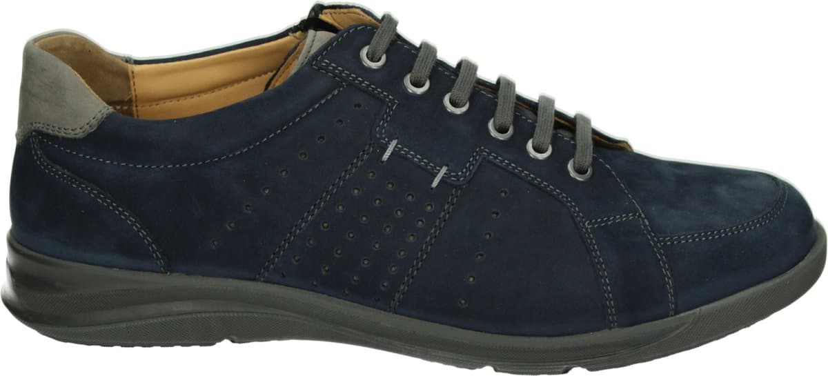 Strober - PASCAL 57056H3 - Vrije tijdsschoenenHeren veterschoenHeren sneakersCasual - Kleur: Blauw - Maat: 40.5