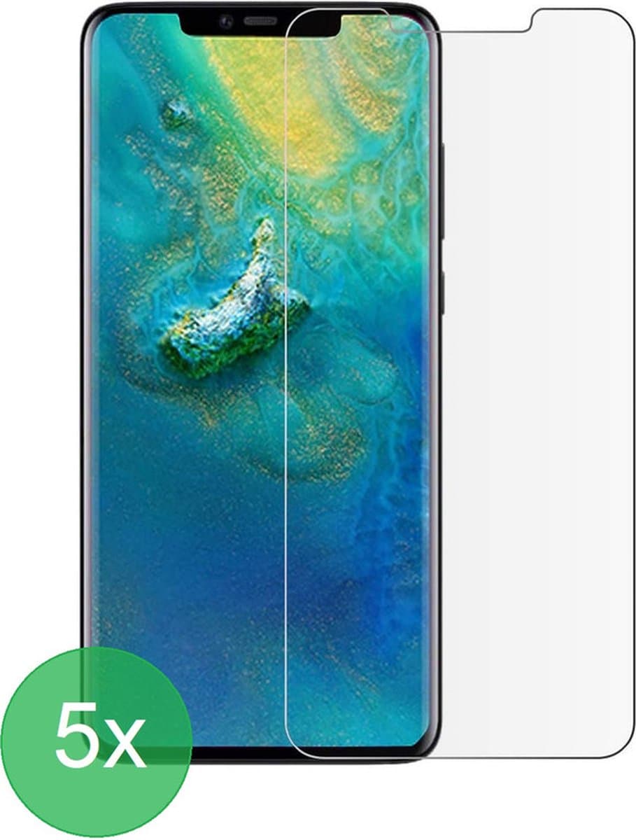 Geschikt Voor: Huawei Mate 20 Pro Screenprotector 5x - screen protector - glas - bescherm - beschermglas - ZT Accessoires