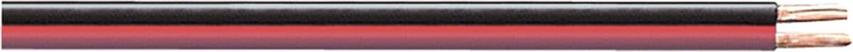 Luidspreker kabel (CCA) - 2x 2,50mm² / rood/zwart - 25 meter