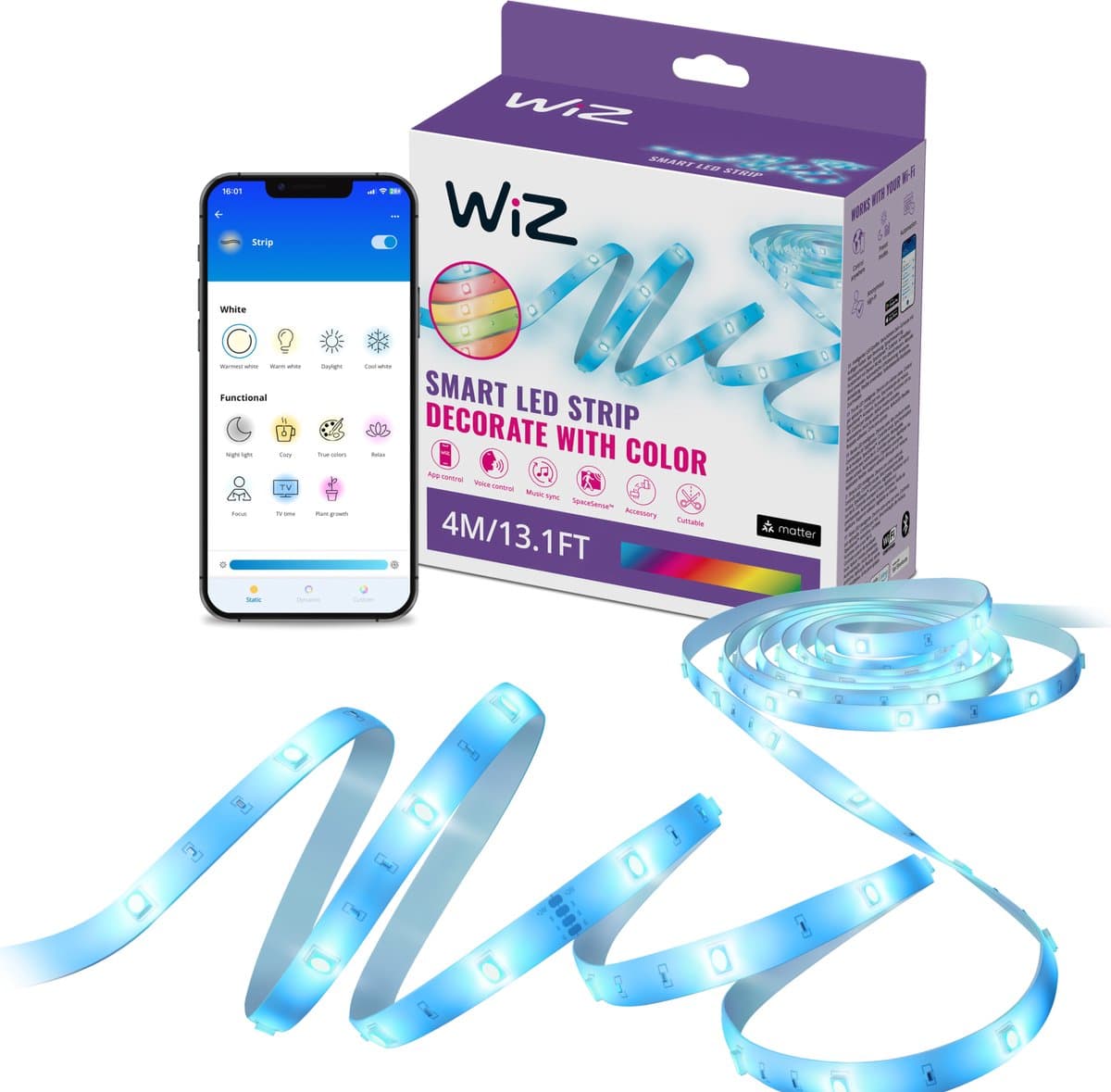 WiZ LED Lightstrip - Gekleurd Licht -  4 meter