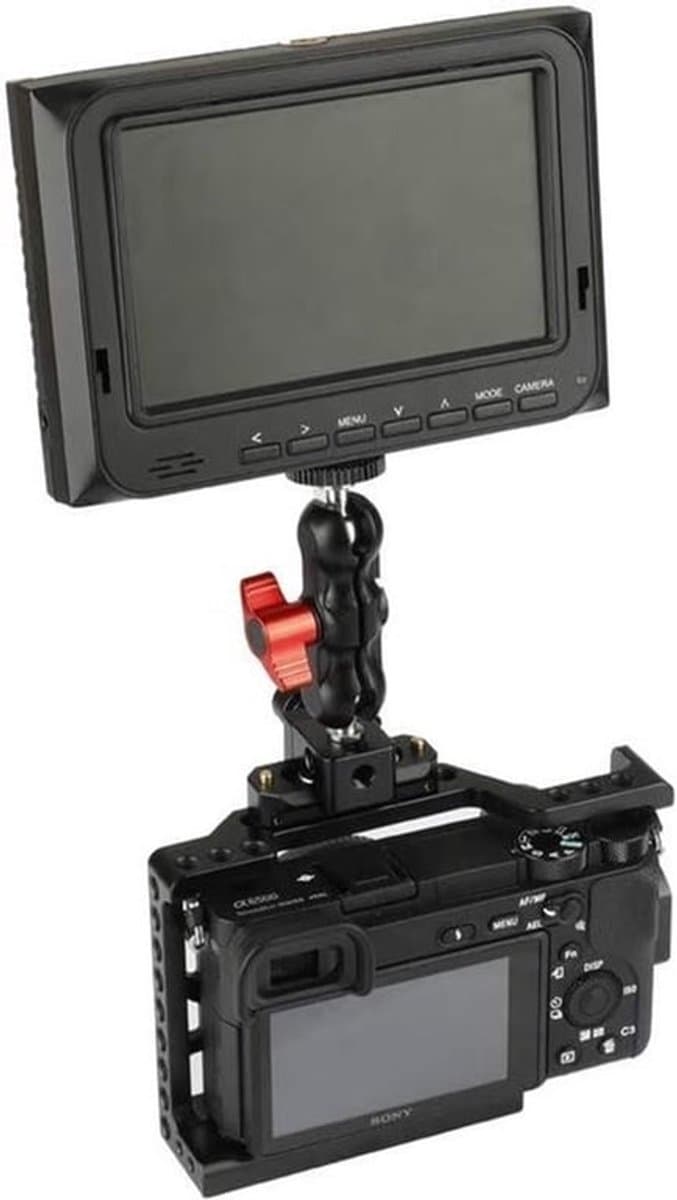 NATO Clamp met 1/4"-20 Balhoofd voor DSLR Camera Monitor - Verstelbare Arm