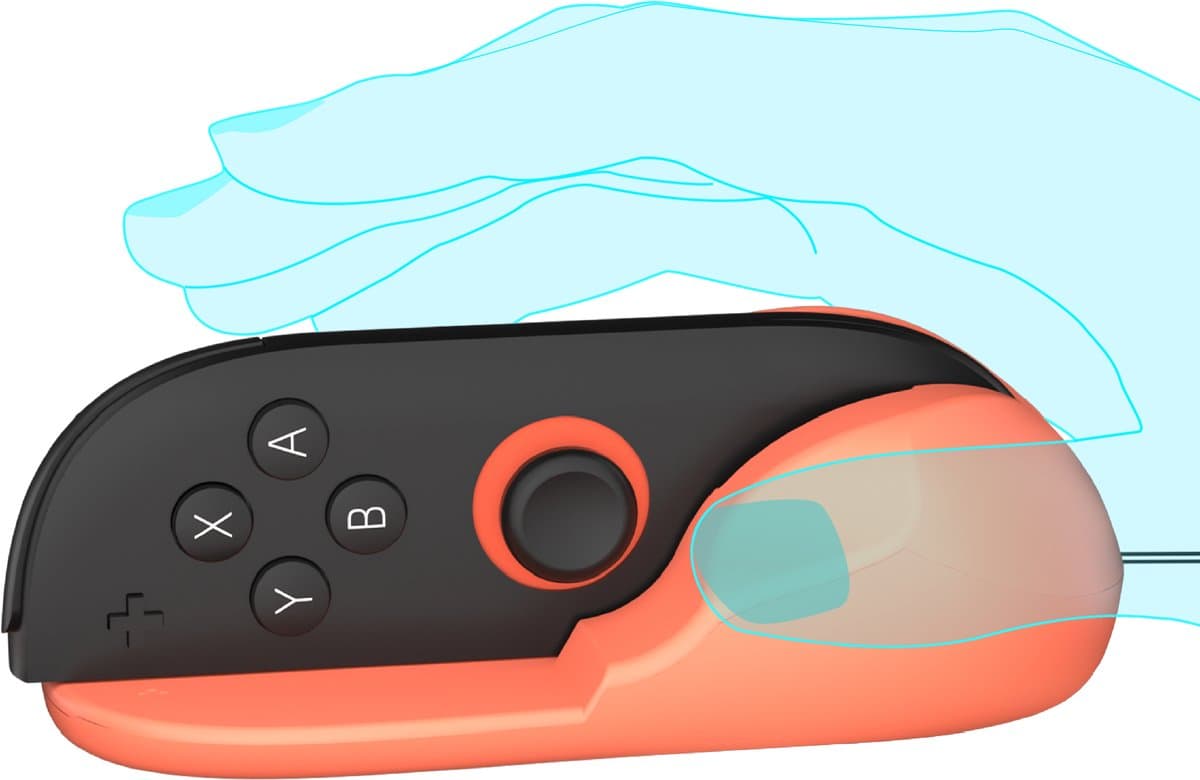 PlayCool Nintendo Switch 2 Joy-Con MouseGrip Set van 2 – Draagbare Beugels voor Joy-Con Controllers – Ergonomische Grip voor Muismodus – Rood/Blauw