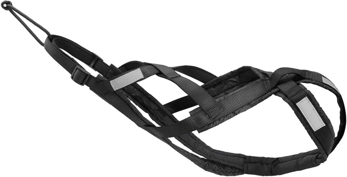 Honden slee harnas - Trek harnas - Outdoor activiteiten - Gelijkmatige drukverdeling - Maat XL - Zwart