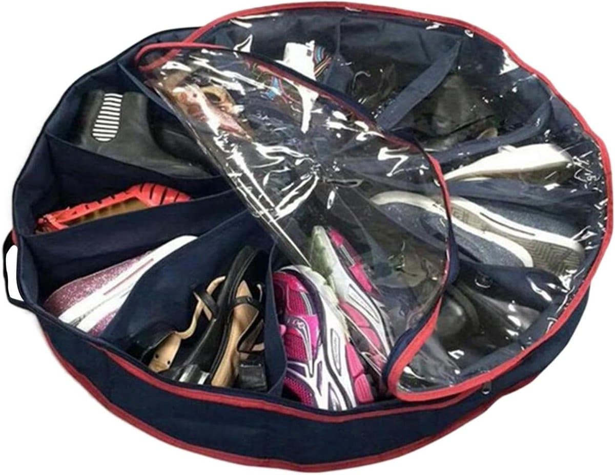 Schoenentas Organizer - Opbergtas Schoenen - Ruimte Maximaliseren - 10 Scheidingswanden - 75 cm - Meerkleurig