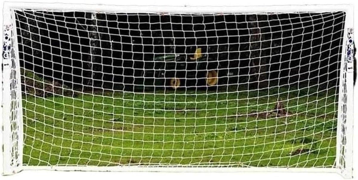 Voetbal Net - Trainingsnet Sportnet - Voetbaltraining Oefenen - Knooploos Gevlochten Net - 300cm x 200cm - Wit