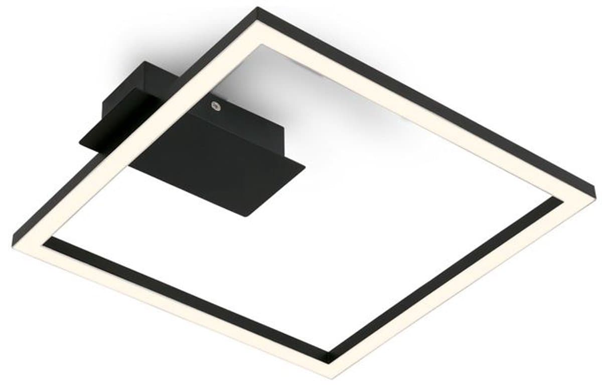 BRILONER - Plafondlamp LED Frame - plafonniere zwart - 26.5 cm - warm wit licht 3.000 K - 14W - 1.400Lm
