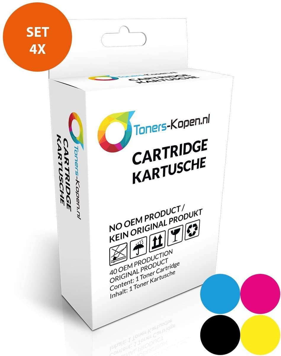 Epson 502XL Set van 4 Inktcartridges Zwart 18ml Cyan Magenta Geel 14ml - 502XL compatible - 502XL alternatief - Huismerk - XP-5100 XP-5105 XP-5115 WF-2800 WF-2860DWF WF-2865DWF - Epson inktcartridge - C13T02W14010 C13T02W24010 C13T02W34010