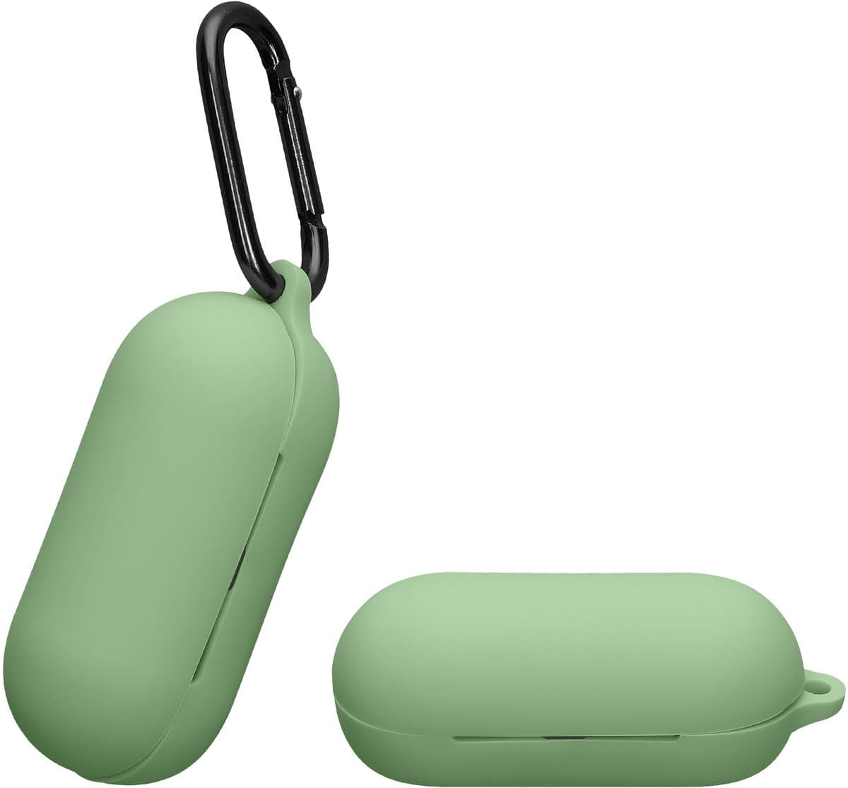 kwmobile Hoes geschikt voor Sony WF-C700N - Siliconen cover voor oordopjes in matcha groen