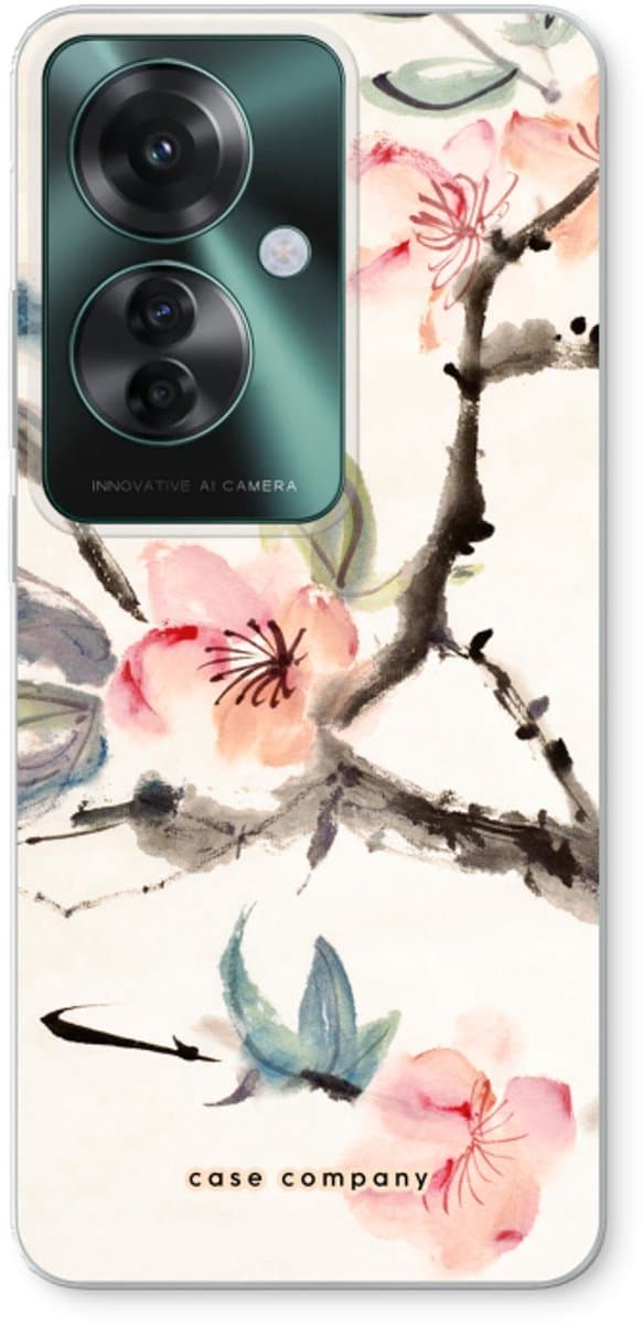 Case Company® - Hoesje geschikt voor Oppo Reno 11 F hoesje - Japanse bloemen - Soft Cover Telefoonhoesje - Bescherming aan alle Kanten en Schermrand