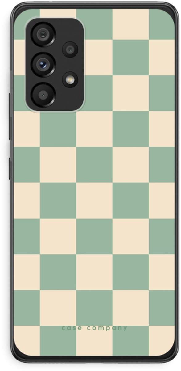Case Company® - Hoesje geschikt voor Samsung Galaxy A53 5G hoesje - Checkered Mint - Soft Cover Telefoonhoesje - Bescherming aan alle Kanten en Schermrand