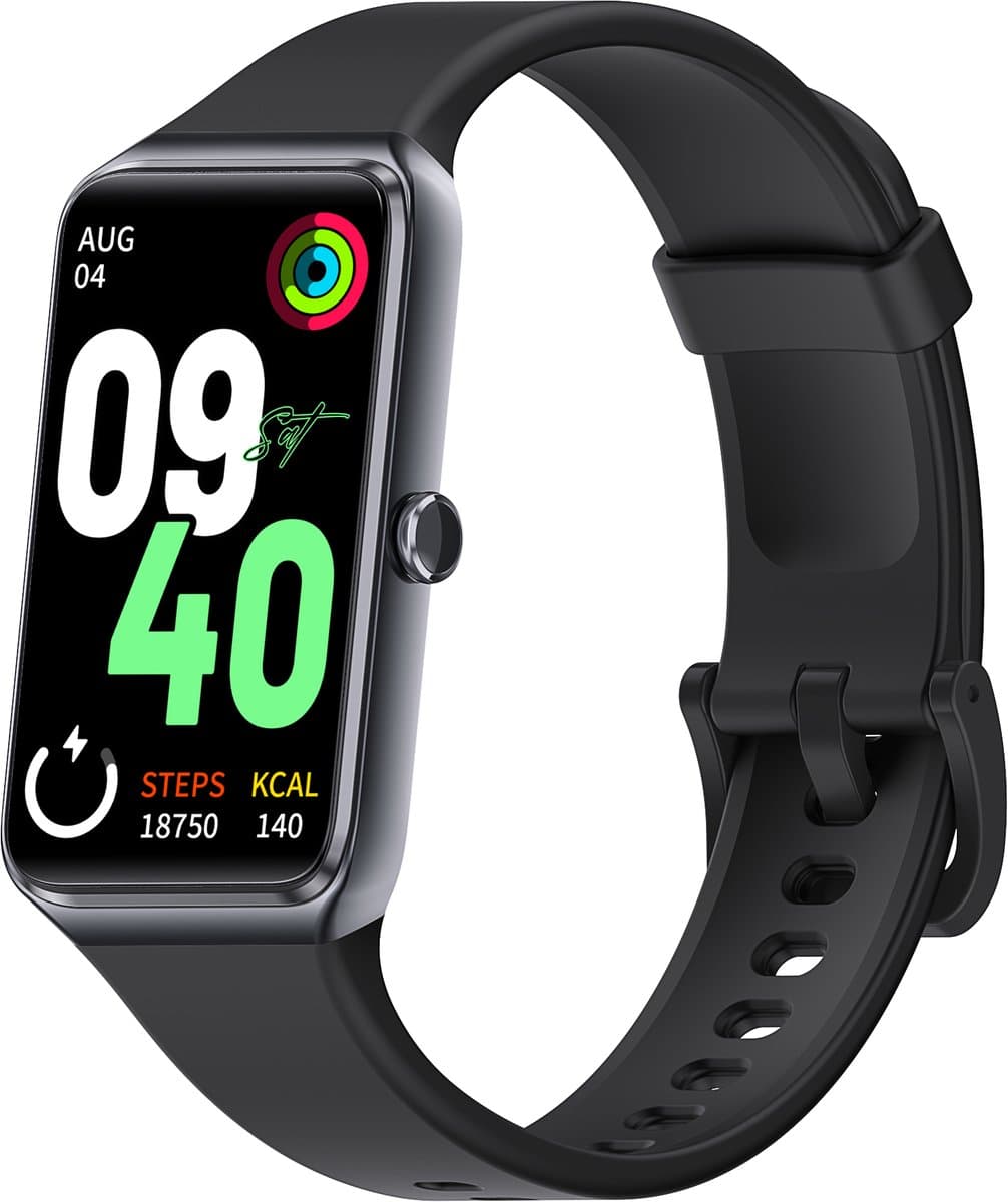 J&D supplies Stappenteller - Zwart - Temperatuurmeter - Activity Tracker - Hartslagmeter - Bloeddrukmeter - Smartwatch - Horloge - Heren - Dames