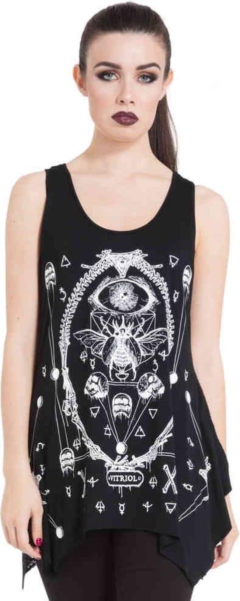 Jawbreaker Vitriol Skull Mesh Dames Top - zwart - M