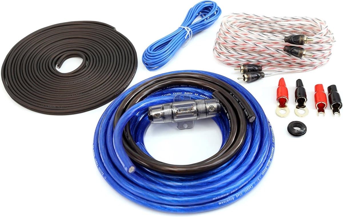 Versterker Bedrading Kit - Audio Kabel Set - Auto Audio Installatie - Complete Set Inclusief RCA