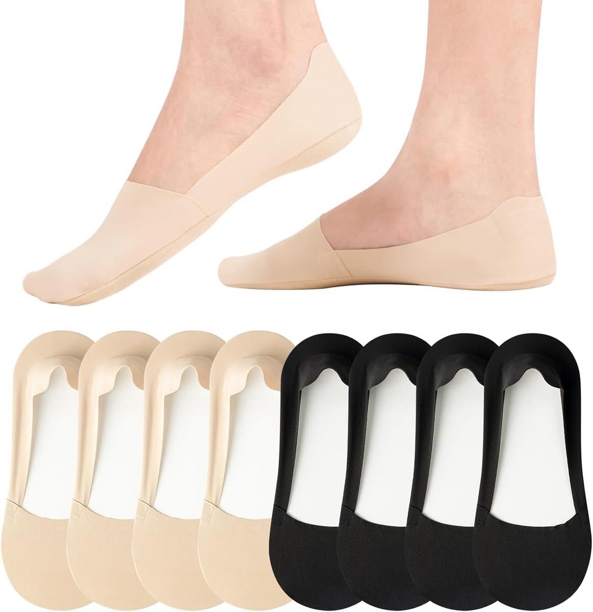 Sneakersokken Dames Invisble - Antislip & Ademend - Zomer Sokken (Maten 35 t/m 42)