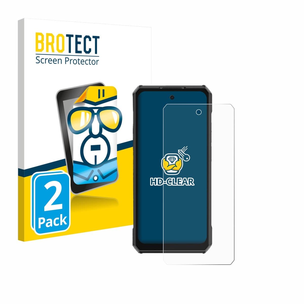 BROTECT - Screenprotector voor Ulefone Armor 30 Pro - Folie Beschermfolie transparant 2 Stuks
