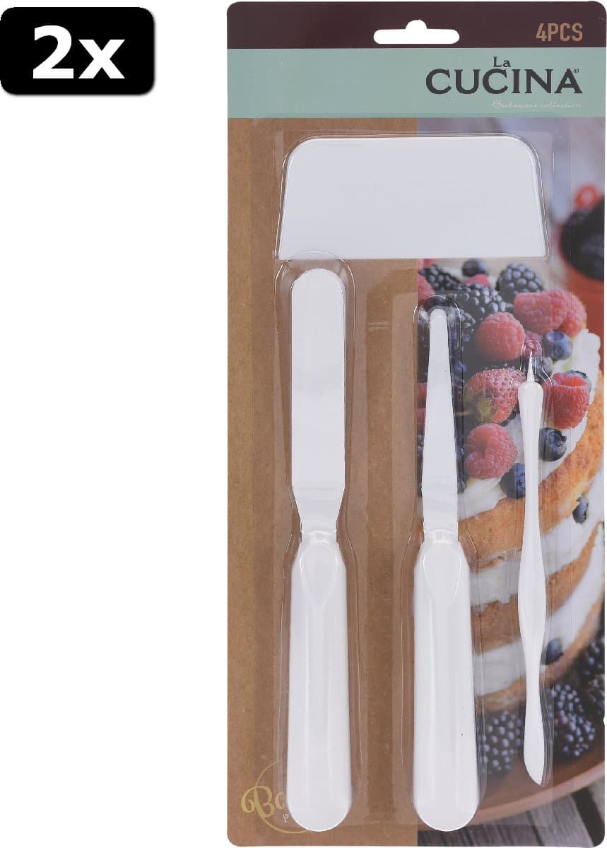 2x Modelleerset 4 delig wit