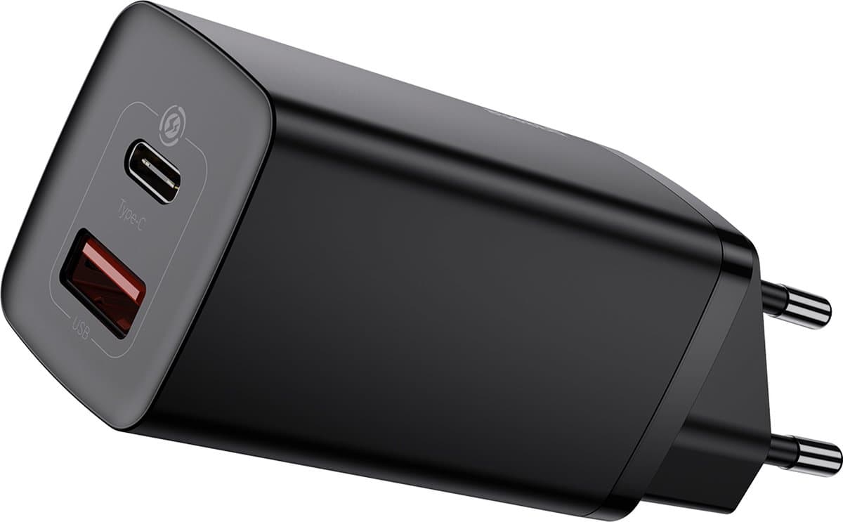 Baseus GaN2 Lite Snelladerc+U 65W Eu Zwart