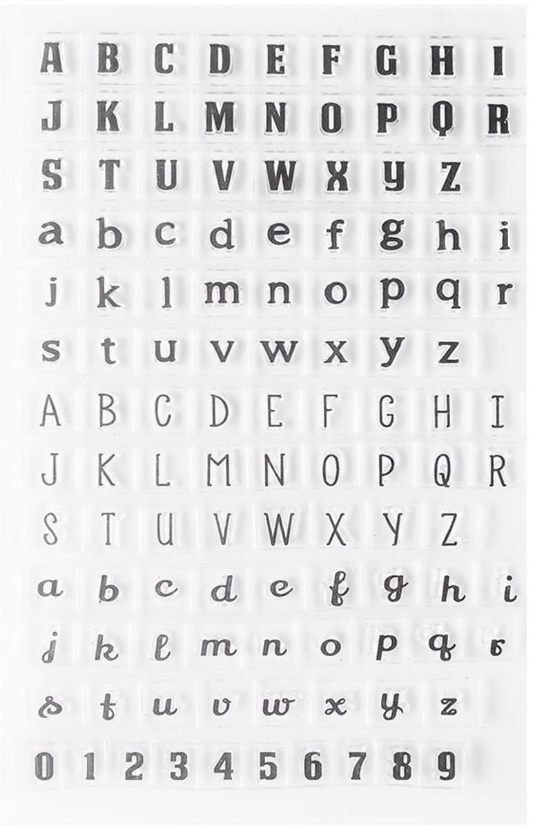 Dailygoods- Stempelset Hoofdletters/Kleine Letters - Stempelset Kinderen - Stempelstiften - Siliconen - Herbruikbaar - 14,5 x 10 cm - Stempels