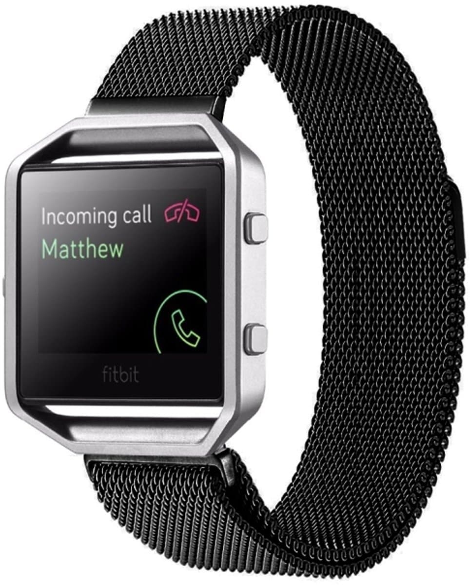 Voor Fitbit Blaze Watch Loop Magnetische sluiting Roestvrij stalen horlogeband (zwart)
