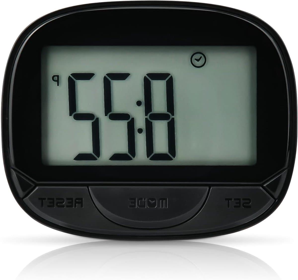 Digitale Stappenteller - Pedometer Clip-on - Fitness Doelen - 3D Sensor Technologie - 5.5 cm - Zwart
