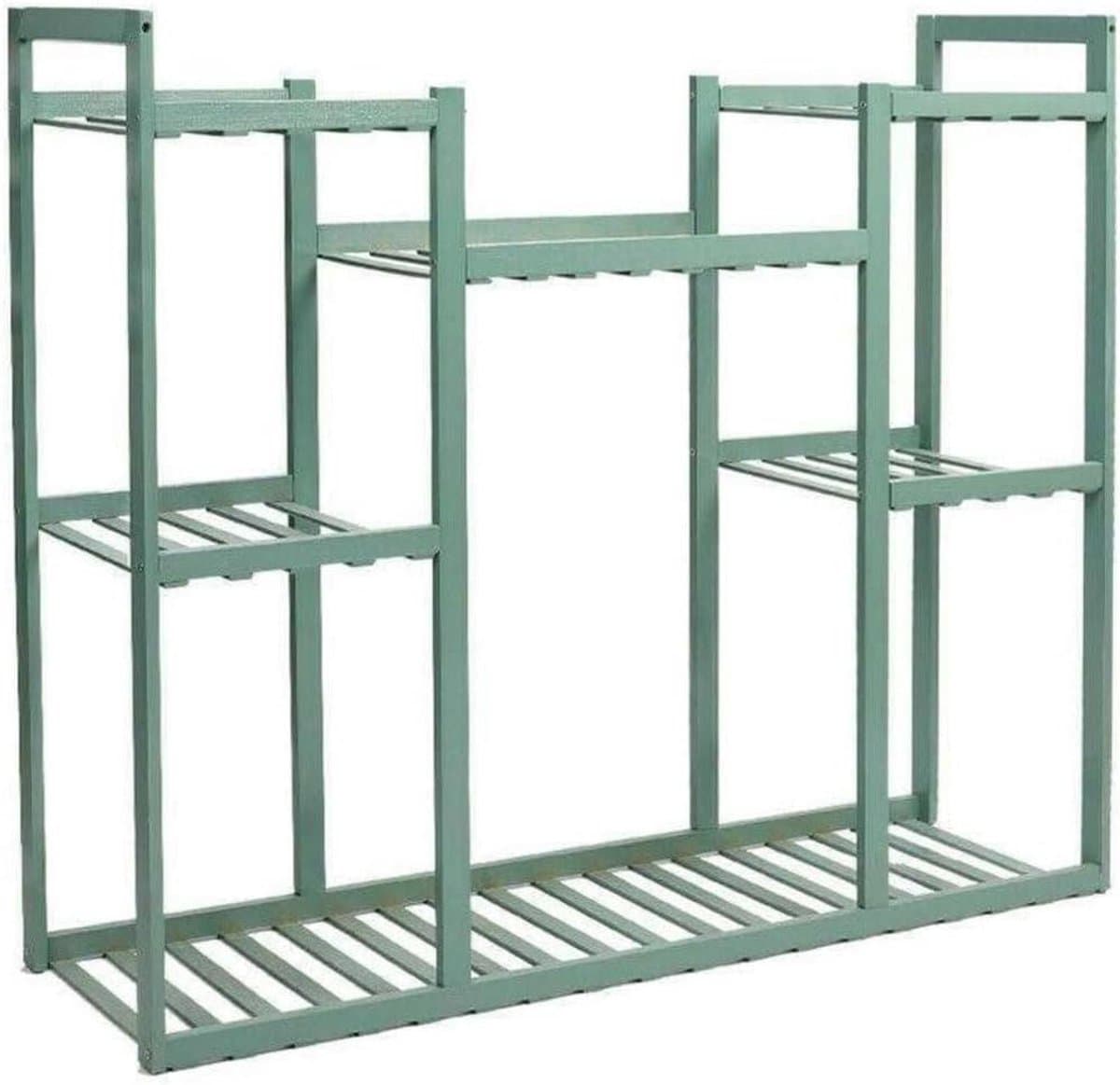 Plantenstandaard Bamboe - Plantenrek Ladder - Planten Decoreren - 3 Niveaus - 96.5x25x78cm - Natuurlijk
