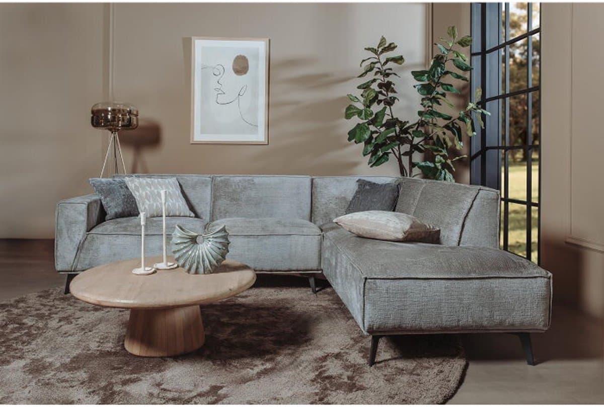 Tower Living Leeds 2 5-AL + Ottoman R - Touch 27 Light grey