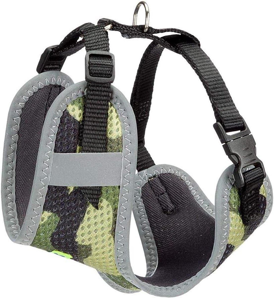 Hondenharnas Ademend - Honden Tuigje - Dagelijkse Wandelingen - Zacht Borstkussen - XS 28-40cm - Groen