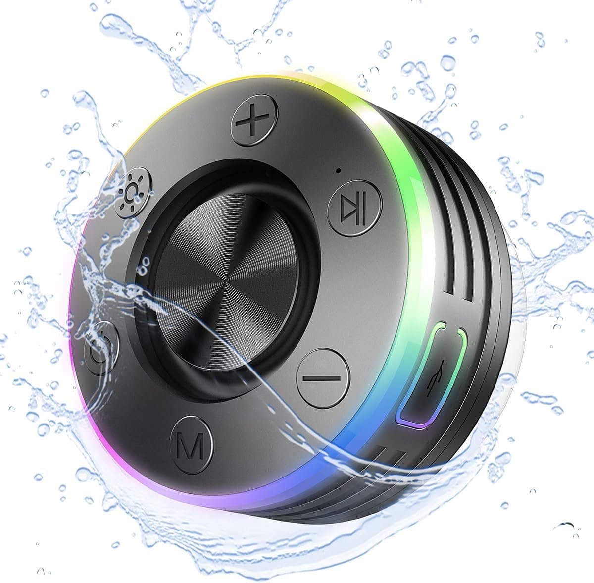 Bluetooth speaker - Draadloze audio - Muziek luisteren - IPX7 waterdicht - 85x85x48mm - Zwart