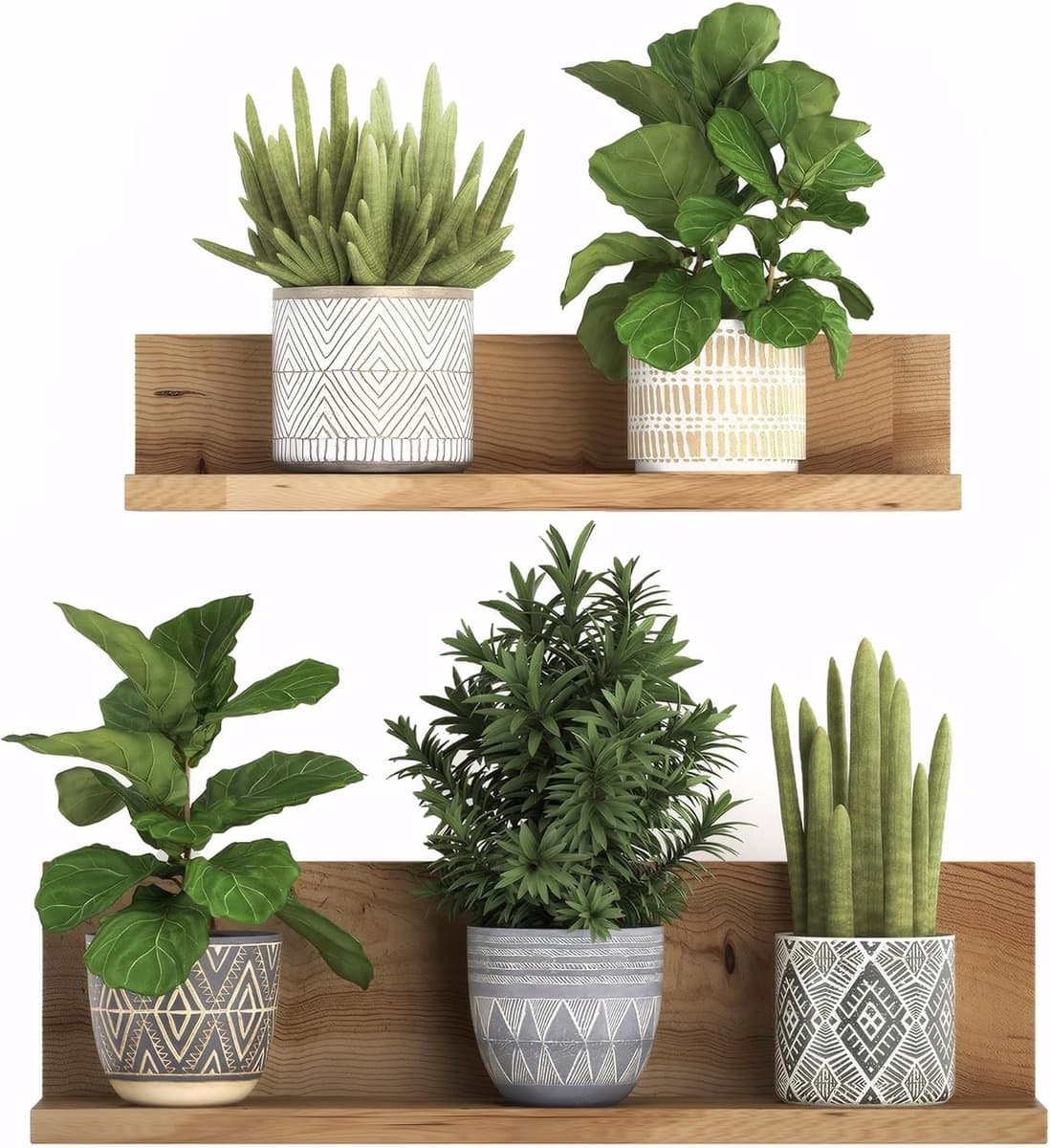 Groene Plant Muursticker - Planten Decoratie - Muren Verfraaien - Realistisch 3D Effect - 30 x 20 cm - Groen