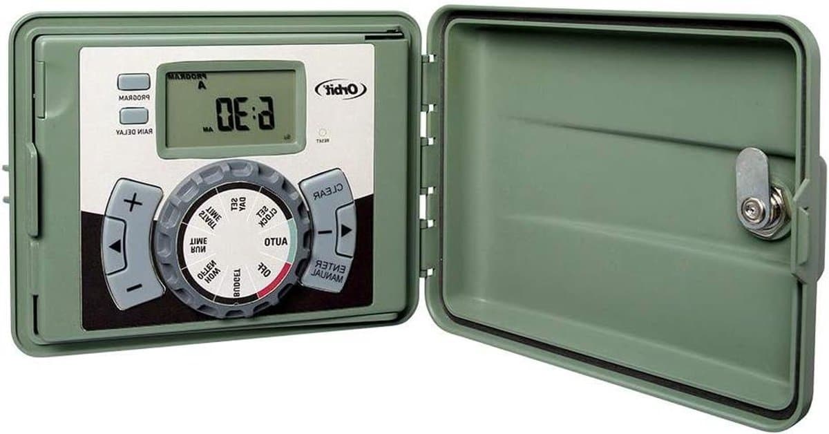 Sprinkler Systeem Timer - Bewatering Controller - Automatisch Tuin Water Geven - 12 Stations Zwenkpaneel - 24 Volt - Groen