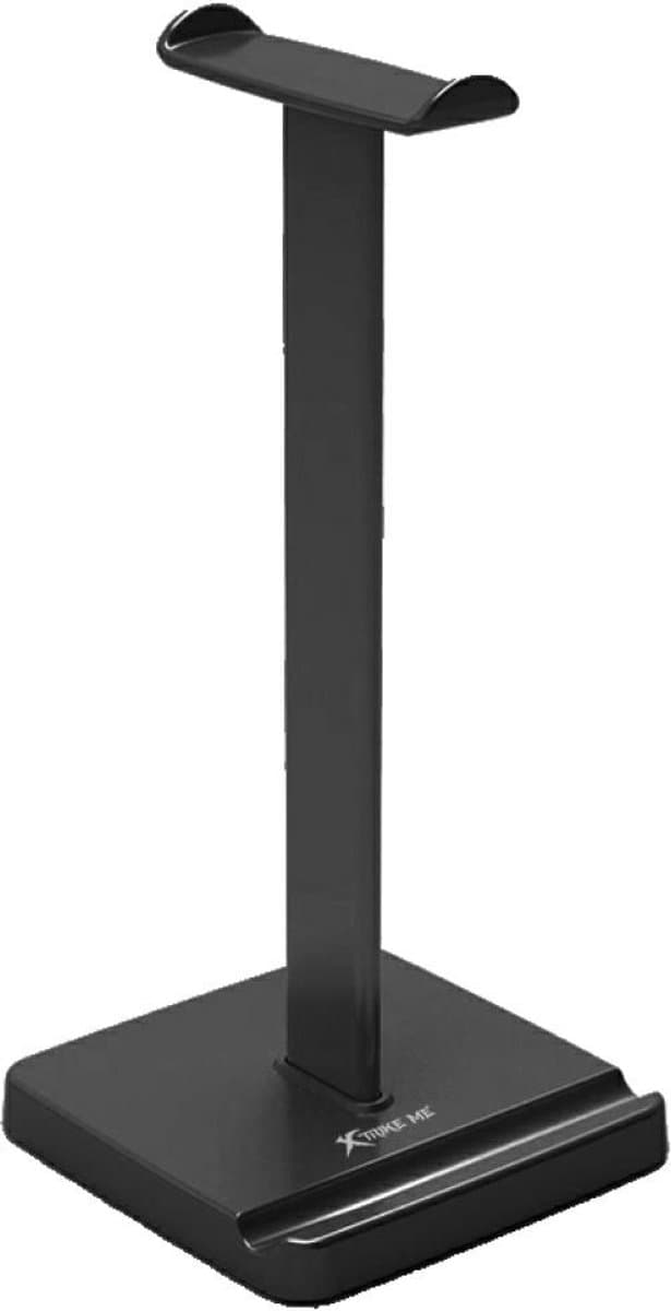 XTRIKE ME HT-08 BK Serie - Hoofdtelefoonstandaard met Telefoonhouder - Zwart - Minimalistisch Ontwerp - Antislip Basis